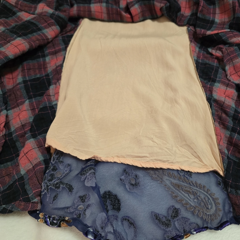 Soft Surroundings Kensington Plaid Burnout Velvet Tunic - MP - Picture 9 of 14